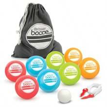 - Juego de bochas para Patio 90 mm 8 Bolas palino Caja y Cuerda de medición - Varios color - Ver 8