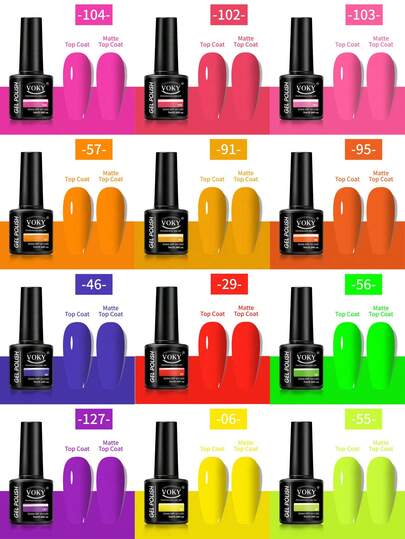 VOKY 1支装甲油胶，色彩鲜艳，适合日常美甲、美甲沙龙和家庭使用，沙龙品质美甲。