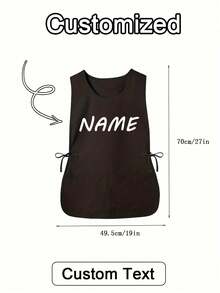 1pc Customized Dust-Proof Apron - Personalized Nordic Style Sleeveless Kitchen Apron Suitable For Men And Women, Customized Cooking And Washing Apron, Unisex Sleeveless Dust-Proof Apron, Personalized Barber Apron, Customized Cooking Apron, 2-Pocket Quick-Dry Apron Suitable For Men And Women Household - Multicolor - View 5