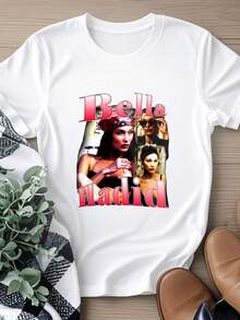 Camiseta de Mujer con Estampado de Bella Hadid, Estilo Vintage de los 90, Camiseta Unisex, Todas las Tallas - estilo1 - Ver 6