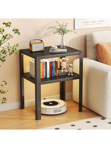 1pc Bedside Storage Rack, Space-Saving Home Use. Simple Iron Bedside Shelf For Storing Items. Bedside Table Or Small Desk For Organization. Storage Rack For Tidying And Storage. - Multicolor - View 11