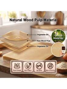 100 piezas de papel de hornear antiadherente - 9x13 pulgadas, papel de hornear sin blanquear, apto para hornear, asar, freidora de aire y cocción al vapor, excelente para galletas, pan, pasteles y talla grande - Ver 5