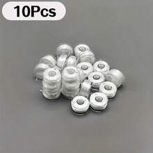 10/30Pcs Black White Sewing Machine Bobbins Spool Plastic Sewing Bobbins With Thread Singer Brother Sewing Machine Sewing Tools - 10-pack - View 6