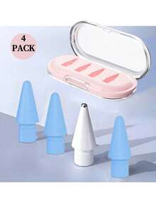 4pcs Replacement Nibs Compatible With Apple Pencil Pro/2nd Gen/1st Gen/USB-C, Upgraded Apple Pencil Nibs With Protective Covers, Anti-Wear & Precise Control, Suitable For IPad Writing Stylus Nib Set - Multicolor - View 11