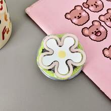 Cute Mirror Element Push-Pull Mobile Phone Stand 1 Set Star & Flower Shaped Mirror Decor Magsafe Magnetic Phone Stand Adjustable Slouchy Holder Spring Gift Party - Multicolor - View 3