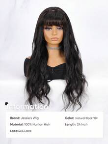 Jessie's Wig 预剪式 4x4 蕾丝水波纹无胶假发 真人发 即戴即走 无胶假发 180% 密度 真人发 16-26 英寸 - SNatural - 查看 4