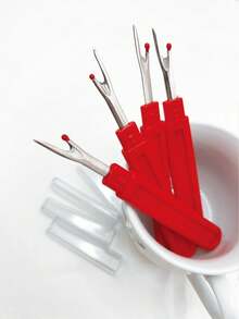 1pc Quick Unpick Set/Thick & Thin Thread Ripper Tools/Large & Small Button Opener/Sewing Seam Ripper, Red/Blue/Yellow/Green - Large Suture Remover - View 4