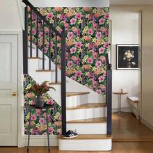 1卷时尚火烈鸟花卉壁纸，甜美植物动物印花壁纸，精致室内装饰贴纸，适用于房间、橱柜装饰，多种自粘易撕壁纸，手工贴纸 - 火烈鳥 - 查看 6