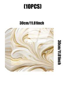 10/20片装可撕贴式大理石厨房墙贴，30*30厘米/12英寸x12英寸，DIY自粘大理石墙贴，PVC防水可移除可擦写厨房墙板，厨房浴室客厅防溅板贴纸，非真实瓷砖 - 多色 - 查看 8
