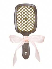 Bows Grid Comb With Loose Hair Design, Hollowed-Out Structure, Ergonomic Handle, Anti-Static, Reduces Hair Breakage, Easy To Clean, Suitable For All Hair Types, Curly Hair, Straight Hair, Loose Hair, Oily Hair. Travel Equipment, Hair Care Tools, Hair Styling Products, Multi-Functional Hair Brush, Suitable For Hair Salons, Barber Shops, And Home Use - Multicolor - View 14