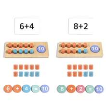 Kids Math Arithmetic Wooden Digital Decomposition Arithmetic Montessori Games Baby Early Learning Education Toys,Wooden Toys(Suitable For Ages 3+) - Multicolor - View 3