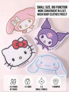 3个装三丽鸥洗衣机专用网布洗衣袋：包含Hello Kitty、My Melody、Cinnamoroll和Kuromi造型的小巧精致洗衣袋，可保护袜子、围兜、小毛巾和连体衣免受损坏和丢失。采用柔软细密的网布制成，配有耐用的抽绳封口，适合成人衣物、宿舍和旅行使用。是三丽鸥收藏家和可爱动漫爱好者的理想礼物，也非常适合收纳小物件。 - 多色 - 查看 5