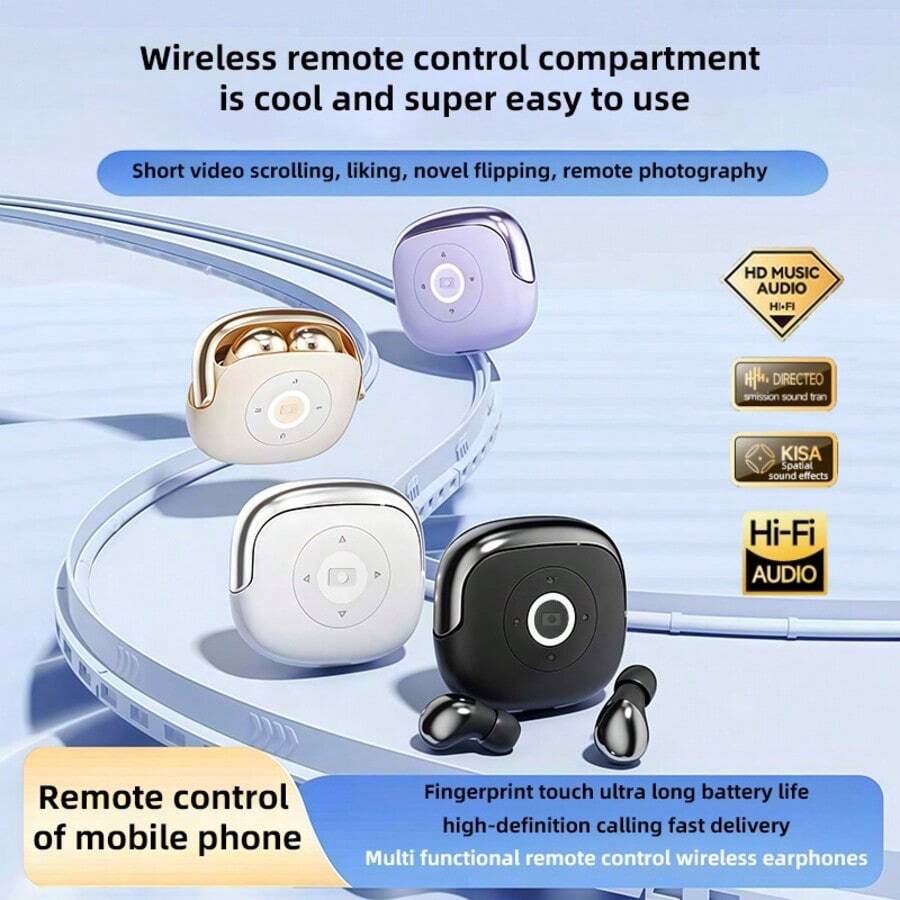 NEW SENYANG Neue SENYANG-2026 Neuer Stil True Wireless In-Ear Macaron Musik Bluetooth Ohrhörer mit Tastenkontrolle, Schlaf-Headset, Paar-Video-Ohrstöpsel, Mini-Ohrhörer, komfortabel, TWS HIFI Dolby Bass Stereo HD Anrufe Kopfhörer für iPhone, Handy, Musik, Smart Headphone, als Geschenk