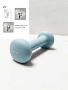 2pcs Matte Coated Flat Dumbbell, Unisex Home Fitness Equipment, Solid Cast Iron Dumbbell - Multicolor - View 11