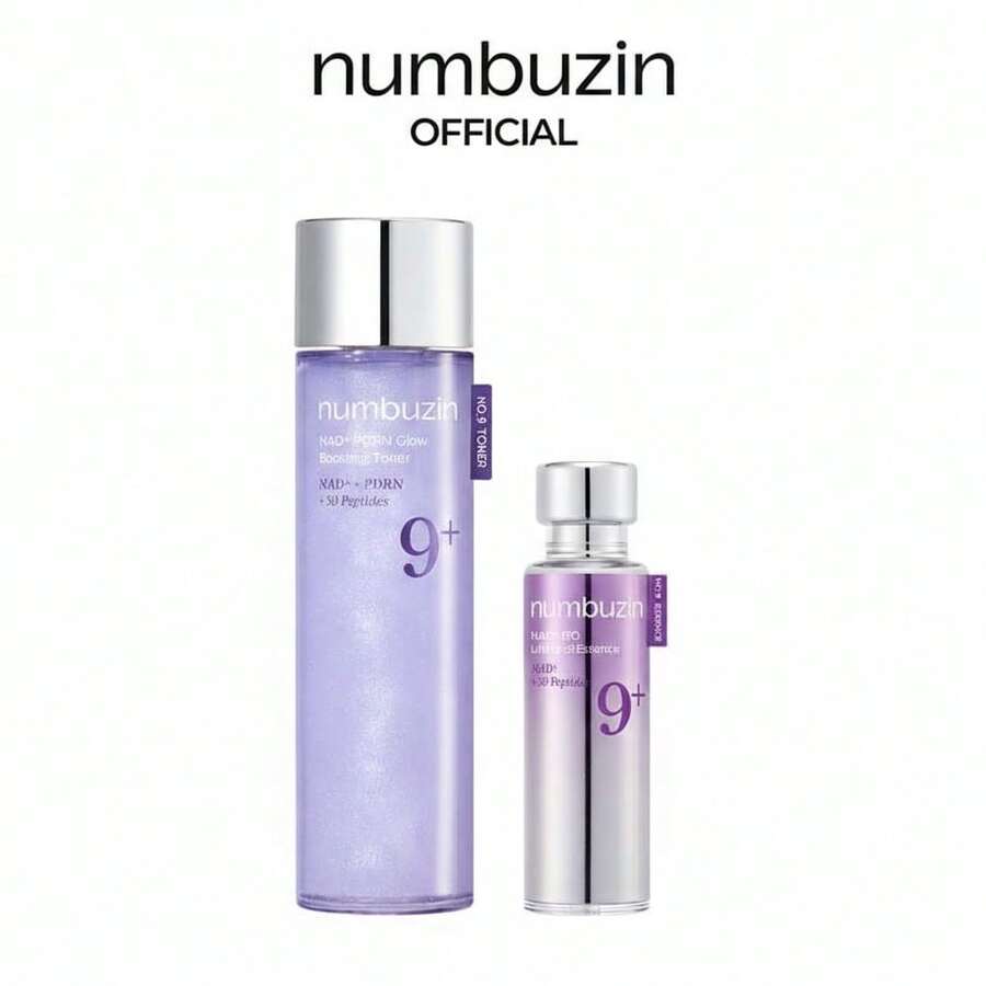 Numbuzin No.9 Dual Action Plumping Set | Korean Skincare | Retinol, Peptides, Salmon PDRN, NAD | Firming, Dark Circle Reduction, Hydration, Elasticity Boost | Daily Skincare Routine - Nhiều màu - Xem 1