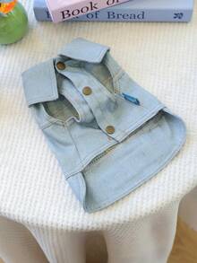 PETCIRCLE Áo khoác cho thú cưng (1 chiếc) dành cho chó nhỏ, bền và chống bẩn - Áo khoác năng động - Màu xanh lam - View 8