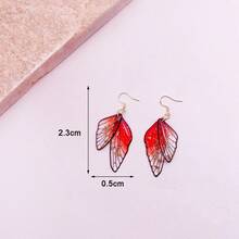 1 Đôi bông tai hình cánh bướm bằng nhựa tối giản thời trang, trang sức hình cánh bướm thủ công, bông tai vàng cỡ lớn, quà tặng sinh nhật và ngày Valentine. - A - Xem 3