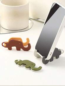 Adjustable Special-Shaped Phone Stand Portable Elephant Creative Desktop Foldable Mini Phone Holder Suitable For Android Smartphones Phone Accessory Spring Birthday Gift - Multicolor - View 1