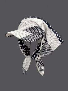 Casual Vacation Polka Dot Sun Protection Headscarf - A - View 7