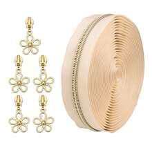 Bộ 5 khóa kéo nylon 177 inch + 5 đầu kéo, thích hợp để thay thế khóa kéo tự chế cho hành lý. - dây kéo màu - Xem 16