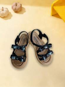 儿童夏季室内幼儿沙滩鞋 - 黑色 - 查看 1