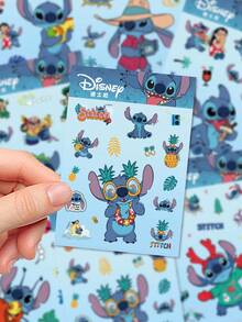 Disney 8张莉萝与史迪奇卡通贴纸，防水PVC卡通装饰贴纸，适用于行李箱、吉他、水瓶、手机壳、笔记本电脑、礼品等。 - 莉蘿與史迪奇 - 查看 3