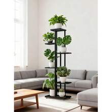 1 Pack 6 Layers Flower Pot Stand, Metal Plant Holder Storage Shelf Rack, Creative Pots Organizer For Home Garden Balcony Patio, Super Beautiful Design For Indoor Outdoor Home Decoration - 查看 3