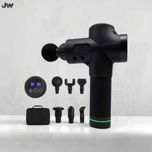 JW Professional Handheld Massage Gun With 30 Digital Speed Settings, Brushless Motor And 6 Massage Heads, Provides Deep Muscle Relaxation. Lightweight Design With Rechargeable Battery, Ideal For Fitness Enthusiasts And Office Workers, Suitable For Home And Gym Deep Tissue Massage - Black - View 13