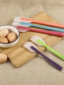 1pc Silicone Spatula, Heat Resistant One-Piece Baking Tool, Home Kitchen Cream Scraper, Cake Scraper, Mixing Knife, Non-Stick Batter Scraper, Butter Scraper, Baking Dedicated Scraper, Easy To Clean, Kneading Scraper, Baking Beginner Essential Kitchen Tool, Multifunctional Silicone Scraper With Long Handle, Convenient To Use, Baking Set Matching Accessory - Silicone Spatula - View 1