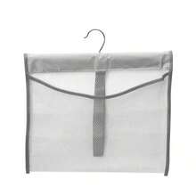 Connectable Wall-Mounted Mesh Bag, New Portable Multi-Purpose Mesh Hanging Bag, Foldable Bathroom Storage Bag Home Use - Gray - View 12