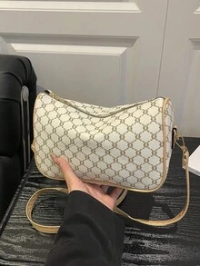 2026新款时尚百搭女士单肩包，时尚斜挎方包，优雅春季配饰 - 白色 - 查看 8