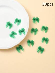 30/50/100 件蕾丝欧根纱蝴蝶结 DIY 手工工艺配件，迷你缎带手工蝴蝶结，适用于内衣、袜子、发饰、圣诞礼物、头饰 - 彩色 - 查看 26