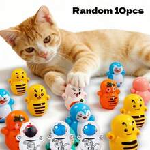 5/10pcs Cat Rocking Toys, Astronaut Tumbler, Self-Righting Rolling Cat Toys, Lightweight Plastic Cat Puzzle Toys, Battery-Free, Random Styles - View 11
