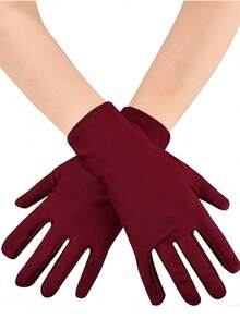 D EXCEED 1/3/6 Pcs Ascot Costume Long/Mid/Short Gloves For Afternoon Tea Party, 1920s Bachelorette Party, Women's Etiquette Thin Elastic Breathable UV Protection Gloves, Halloween Party Gifts - Black - View 19
