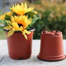 60 pièces/30 pièces Pots de semis bicolores, pots de plantation en plastique souple et flexible convenant aux orchidées, aux succulentes et à diverses plantes, pots de fleurs de paysage - pot de semis - Voir 4
