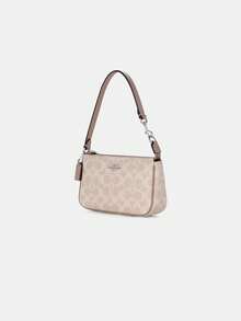 COACH Nolita 19 经典帆布印花拉链单肩包，优雅小巧的女士手提包，高品质时尚设计师钱包，适合日常使用和特殊场合 - 沙棕色 - 查看 5