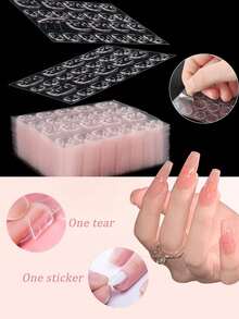 4800pcs/200sheets White Jelly Gel Nail Stickers, Pink Breathable Nail Art DIY Stickers, Strong Adhesive Jelly Gel Nail Strips, Suitable For Nail Pressing, Jelly Double-Sided Nail Gel, Adhesive Sheets, Nail Stickers, DIY Nail Stickers - Army Green - View 9