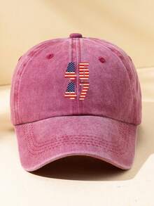 1pc Unisex Adjustable Vintage Washed Baseball Cap, Casual Outdoor Hat With US Flag Print, Suitable For Spring, Summer, Camping, Fishing, Daily Matching,Beach,Vacation - B - View 7