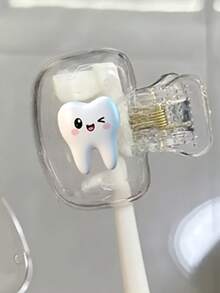 1/2pcs Smiling Tooth Print Toothbrush Clip Portable Combination Set Household Brush Clip Protective Cover,Travel Toothbrush Storage Box, Portable Toothbrush Head Protection Clip, Toothbrush Storage Clip,Toothbrush Protective Cover, Protects Toothbrush Head, Portable Design For Easy Carrying, Dustproof Toothbrush Head Cover For Travel,The Best Gift For Lovers, Friends, Family, Teachers, Travel Enthusiasts - Multicolor - View 10