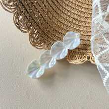 2pcs Bohemian-Style High-End Seaside Vacation Side Parting Hair Clips For Women, Featuring A Sea Star, Shell And Pearl Interlocking On The Front Forehead, Clear And Cold Edge Clips, Hair Accessories For Small And Unique Styles, Summer Accessory. - Multicolor - View 10