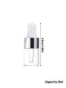 12PCS Transparent Cylindrical Essential Oil Bottle, Glass Dropper Bottle, Lotion Essence Sample Bottle, Fragrance Sub-Packaging Bottle. Easy To Carry When Out, Quick And Convenient To Use(6/1pc) - View 6