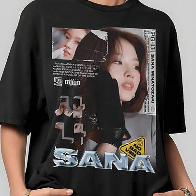 Sana Twice Shirt, Twice Graphic Tshirt, Sana Twice Kpop Shirt, Magazine Cover Aesthetic Kpop Shirt D
