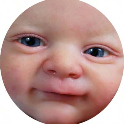 22inch Lifelike Quinbee Newborn Baby Doll Reborn Baby Size Real Picture Handmade 3D Skin Hand Root Hair Visible Veins