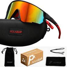 1 chiếc kính POLASUP Unisex thoáng khí, kiểu dáng đường phố, phong cách Bohemian, dự tiệc, punk, gọng oval phẳng cổ điển, kèm hộp đựng cứng, khăn lau, túi đựng và dây đeo, bộ quà tặng. - Nhiều màu - Xem 13