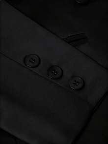 Blazer Collar Long Sleeve Casual Elegant Business Office OL Top Jacket, Suitable For Spring, Summer, Autumn And Winter Black - Black - View 4