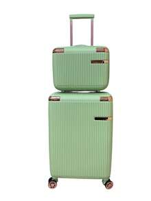 New Model Travel Suitcase!! With Anti-Theft Zipper! - Mint Green - View 4