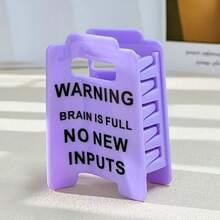 1pc Of Lady'S Over-Stimulated Warning Sign Hair Claw Clip, Please Do Not Approach Sign Hair Claw Hair Clip, Fun Yellow Hair Clip Is Suitable For Creating Thick, Flamboyant Styles - Multicolor - View 12