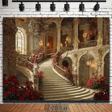 Phông nền cung điện sang trọng, được thiết kế với hệ thống chiếu sáng và mái vòm, làm từ chất liệu polyester bền chắc, không cần điện. Rất phù hợp cho phòng khách, phòng ngủ, văn phòng và các hoạt động trong nhà và ngoài trời, với nhiều kích thước và bối cảnh để lựa chọn. - 9 - Xem 1