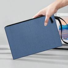 1个简约蓝色大容量铅笔盒，多功能铅笔盒，学习用品，铅笔袋，化妆包，办公用品，返校礼物，返校季，文具，多功能铅笔袋，文具收纳袋 - 筆袋 - 查看 5