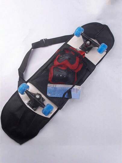 1Pc Storage Bag Black Professional Skateboard Bag Is Sturdy, Durable, And Wear-Resistant Pouch